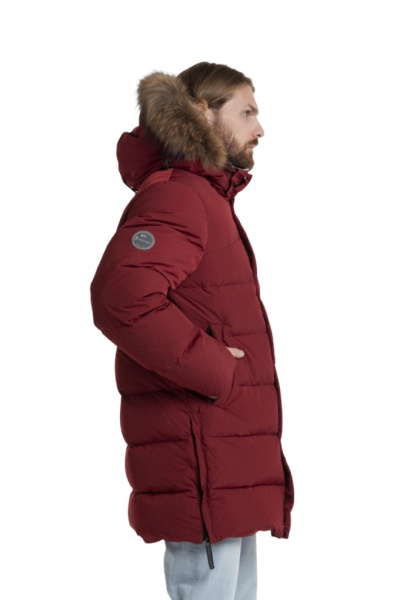 Пуховик Норман Nordic Goose (Мужской; 52; Винный, мех*Енот)